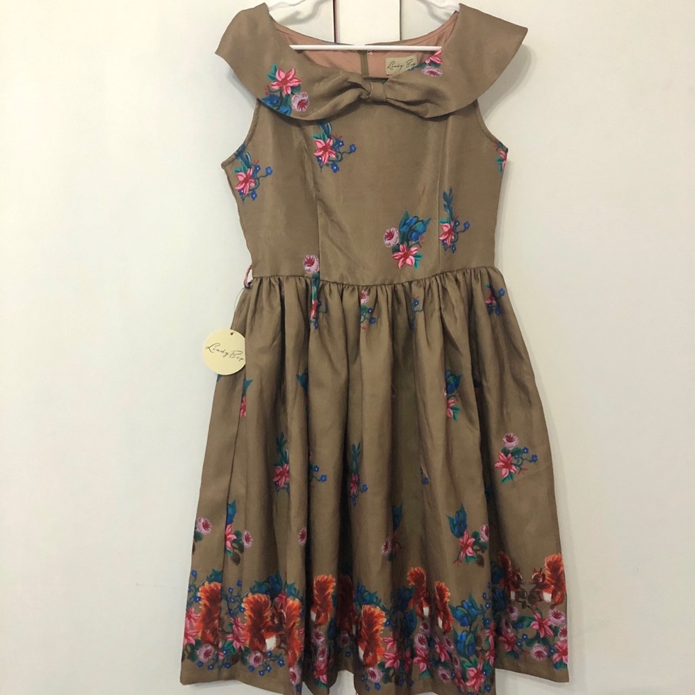 Lindy bop squirrel retro dress BNWT